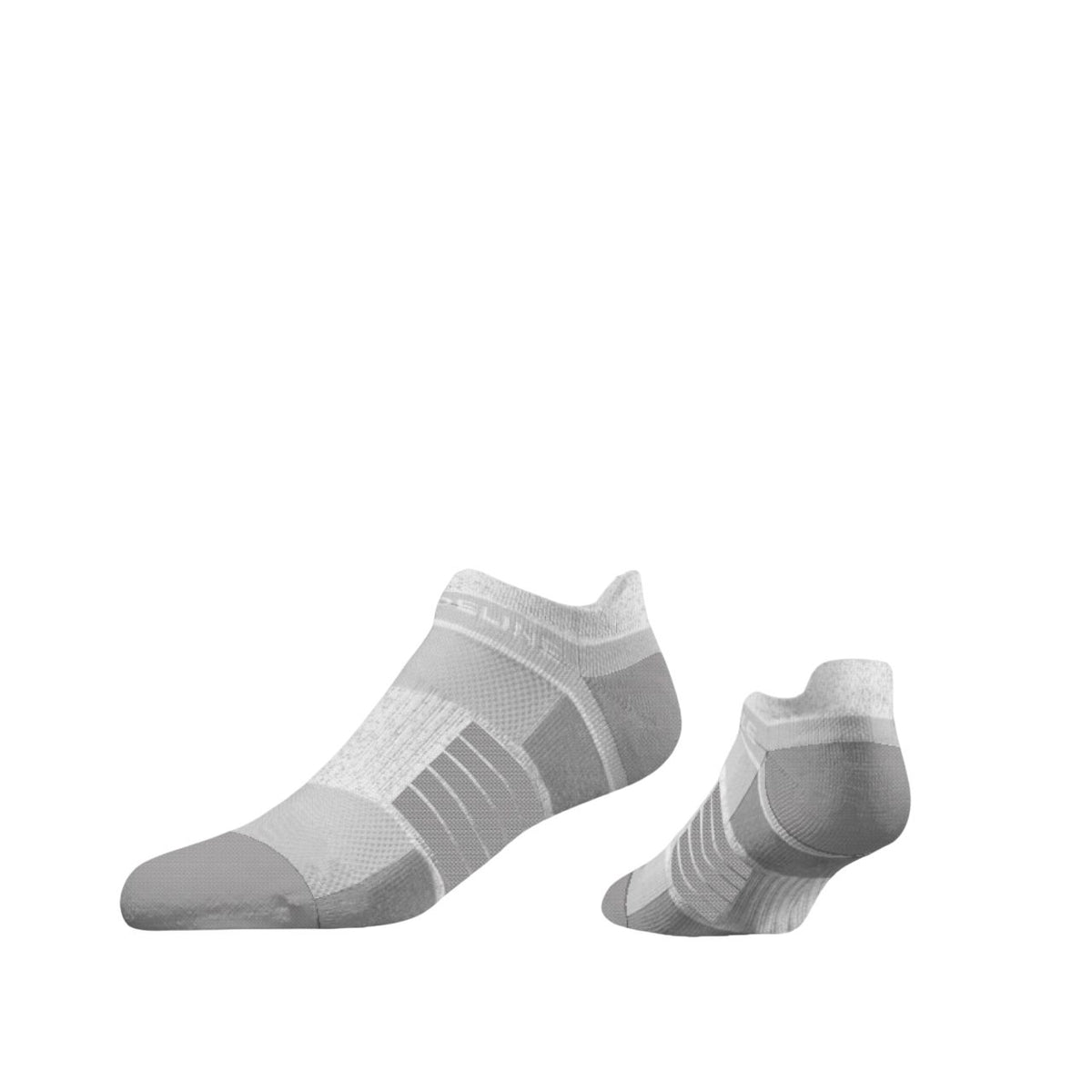 Combed Cotton Premium Ankle Socks in light gray with a textured design.