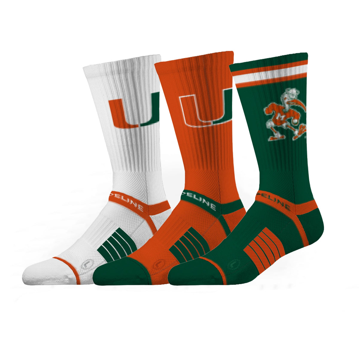 University of Miami | Premium Knit Crew 3 Pack | NCAA 3 Pack G2 | N02503505ML-img1