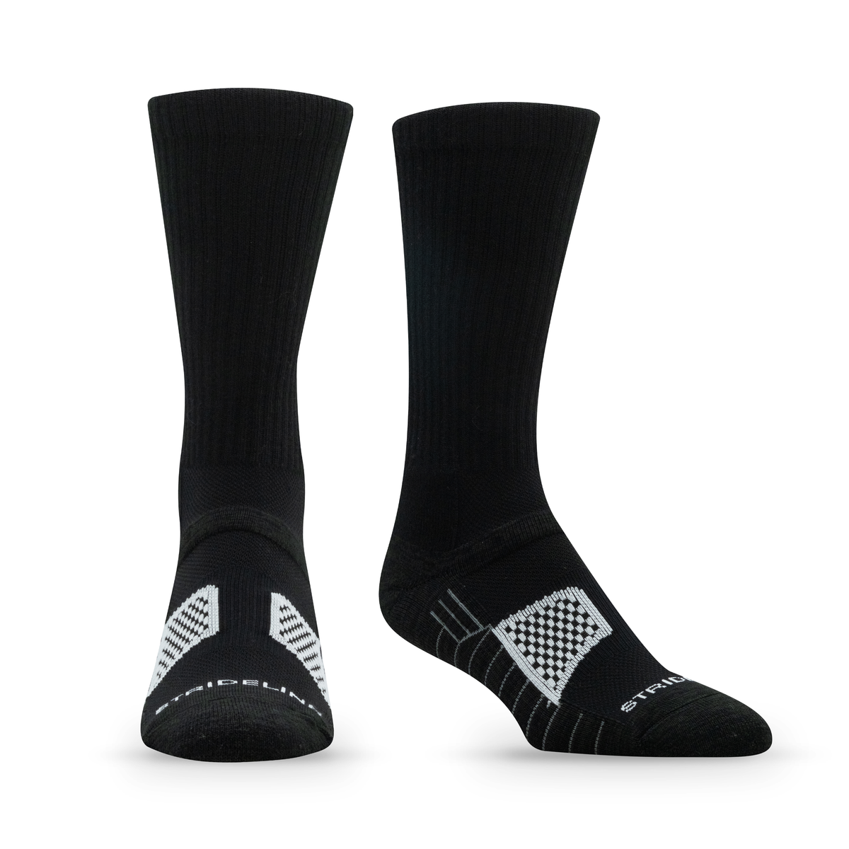 Black: alternate view of a crew sock from the Bounce 2.0 Crew 4-Pack
