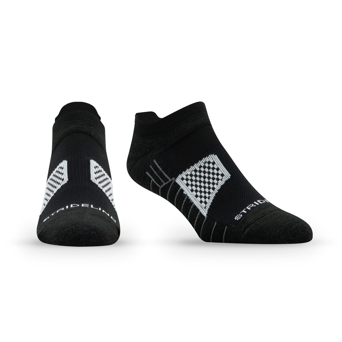 Black: alternate view of a low sock from the Bounce 2.0 Low 4-Pack