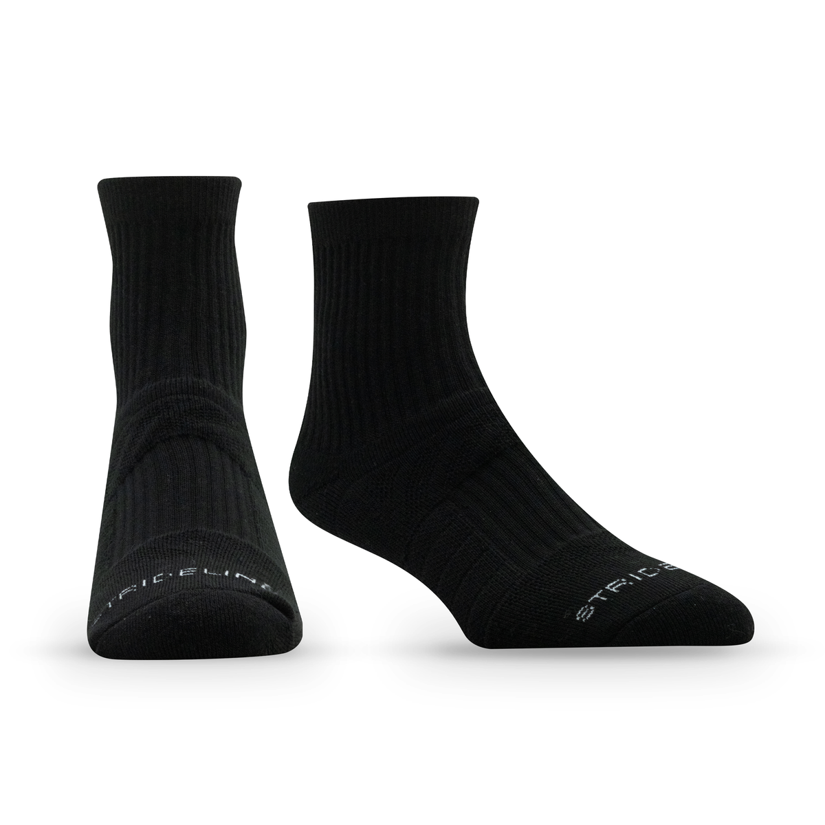 Black: alternate view of a half calf sock from the 8-Pack of Half Calf Socks