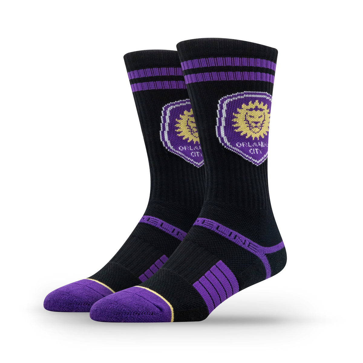 Orlando City SC Primary Logo Team Color Premium Knit Crew Socks