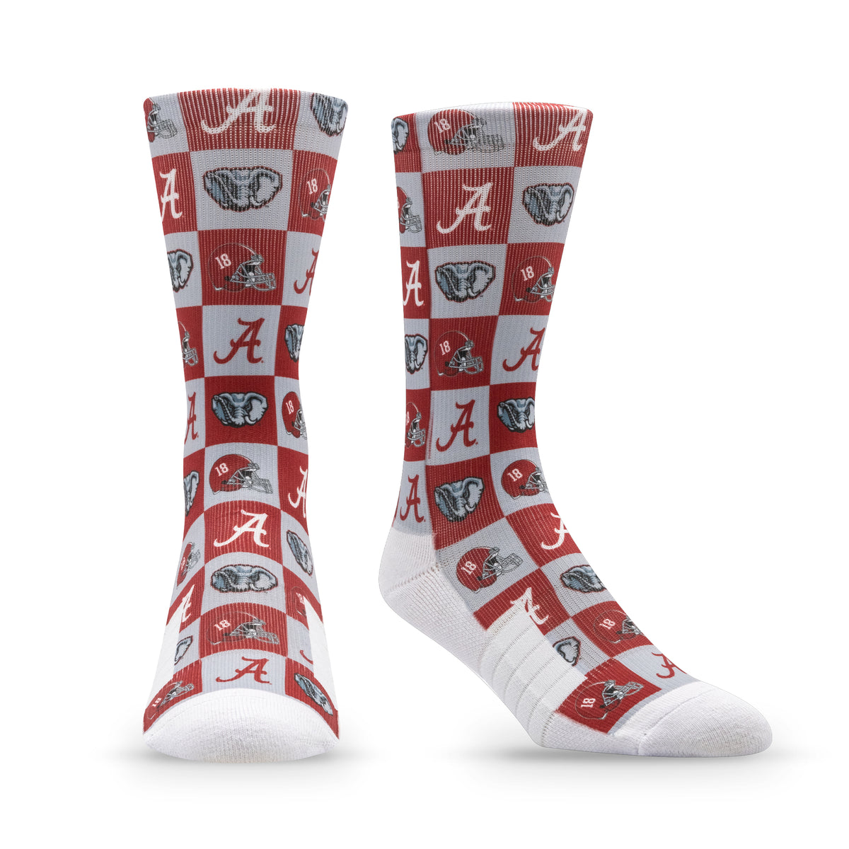 University of Alabama: alternate view of the NCAA 70s Checkered Socks