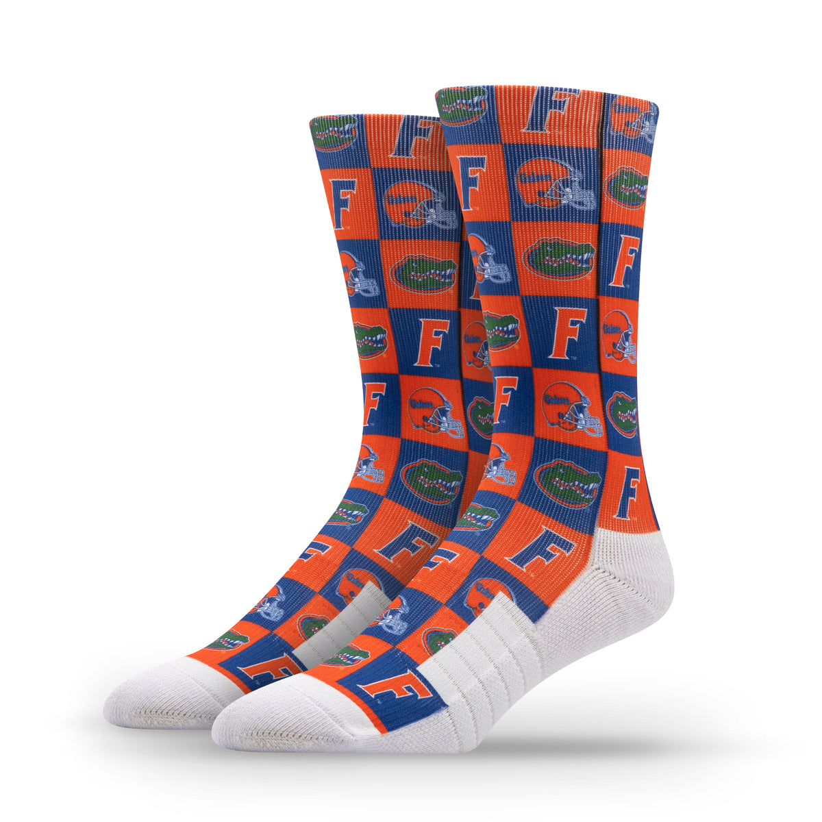University of Florida NCAA 70s Checkered Socks