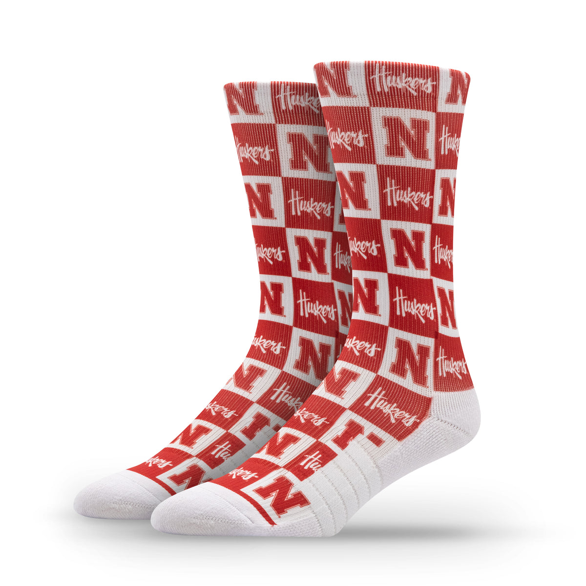 University of Nebraska NCAA 70s Checkered Socks