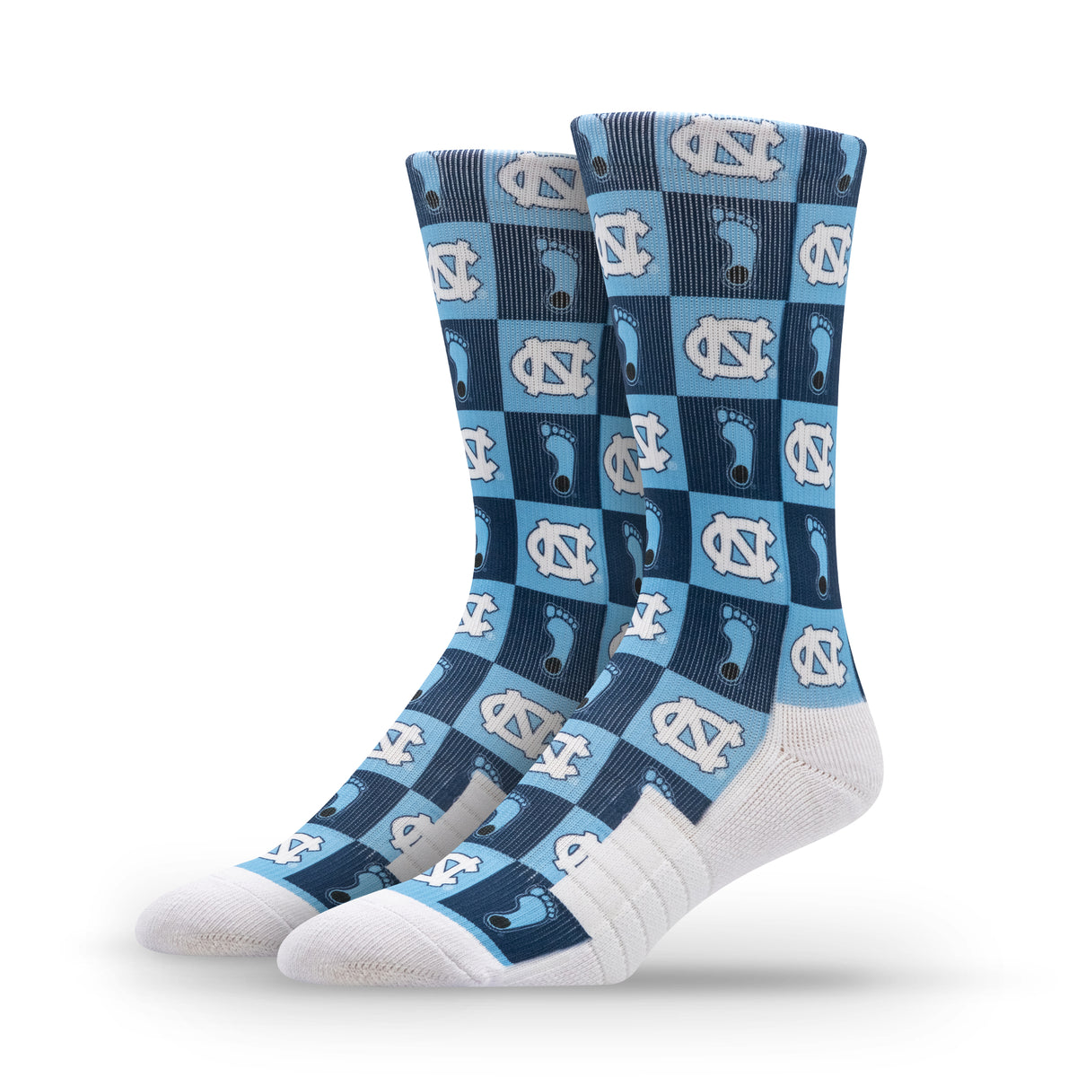 University of North Carolina NCAA 70s Checkered Socks