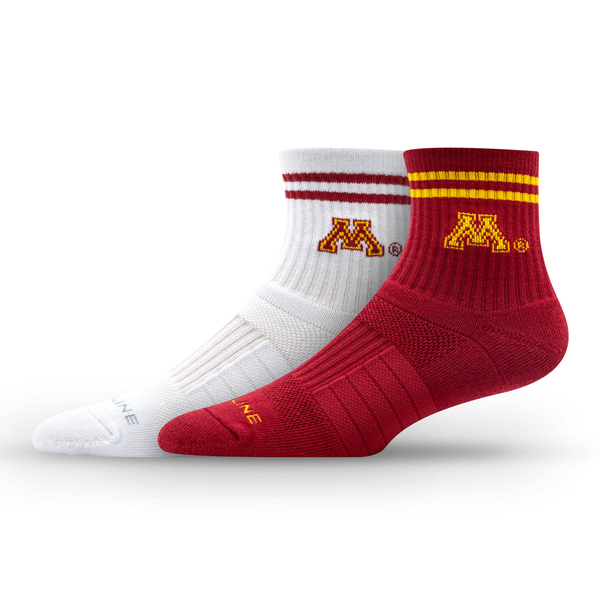 University of Minnesota NCAA Half Calf Knit Socks 2-Pack