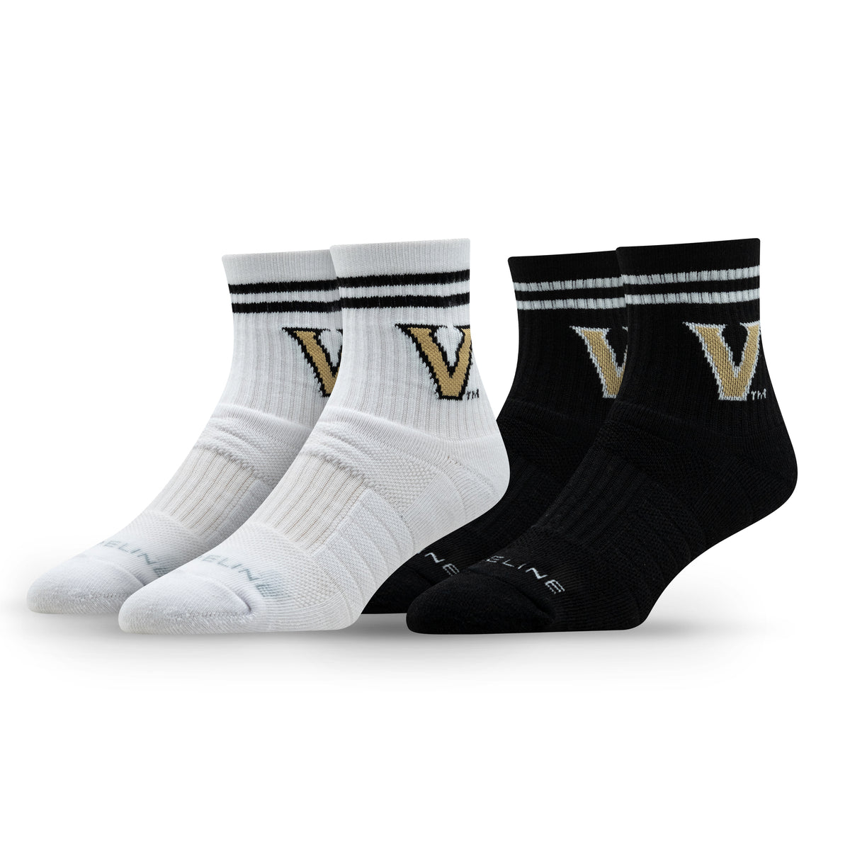 Vanderbilt University NCAA Half Calf Knit Socks 2-Pack