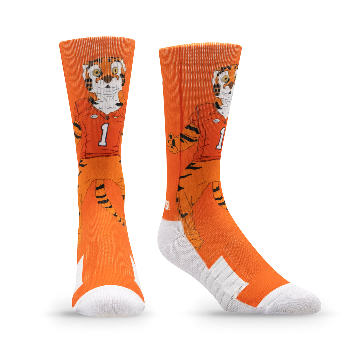 Clemson University: alternate view of the NCAA Mascot Premium Sublimated Socks