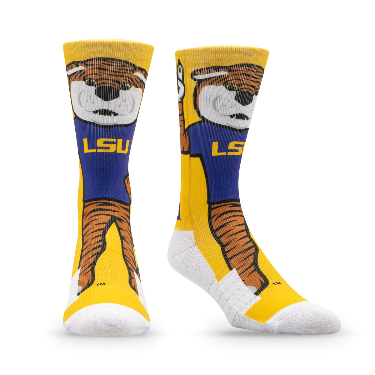 LSU: alternate view of the NCAA Mascot Premium Sublimated Socks