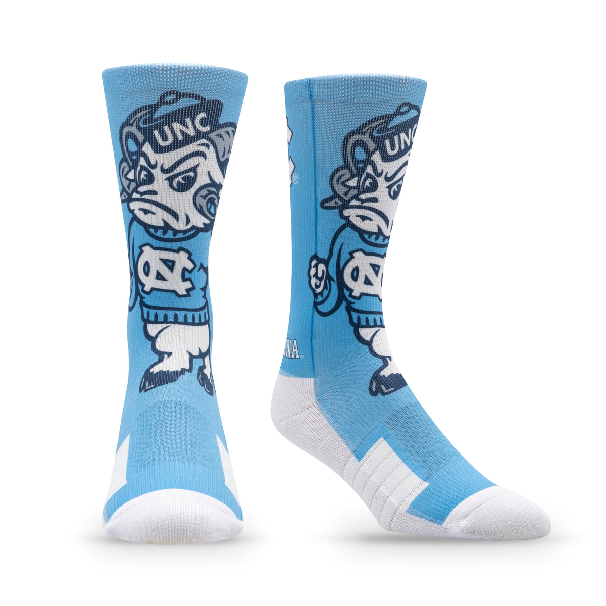 University of North Carolina: alternate view of the NCAA Mascot Premium Sublimated Socks