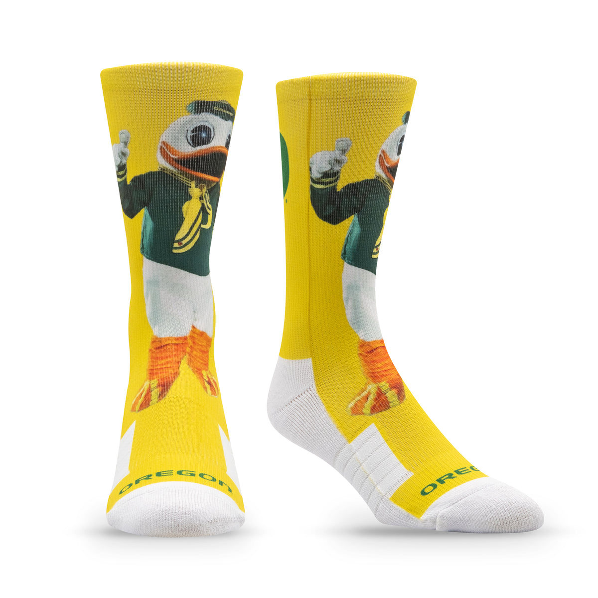 University of Oregon: alternate view of the NCAA Mascot Premium Sublimated Socks