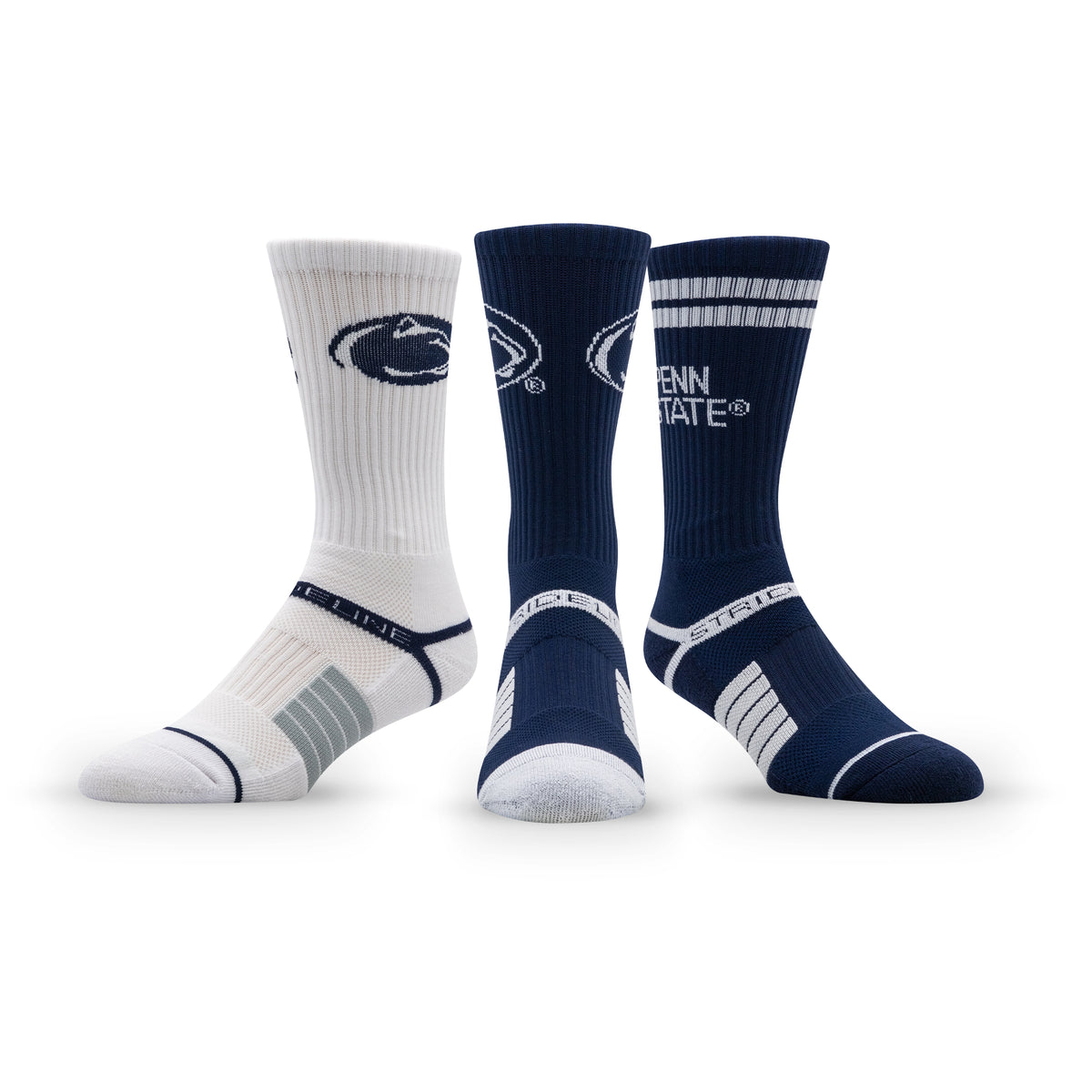 Penn State: alternate view of the NCAA Premium Crew Knit Socks 3-Pack