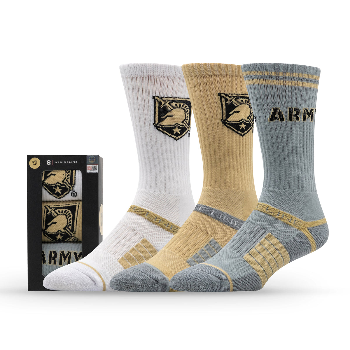 United States Military Academy: alternate view of the NCAA Premium Crew Knit Socks 3-Pack
