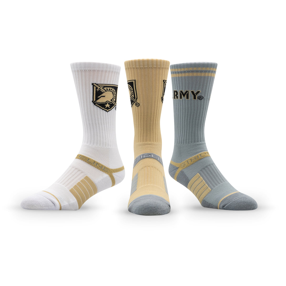 United States Military Academy: alternate view of the NCAA Premium Crew Knit Socks 3-Pack