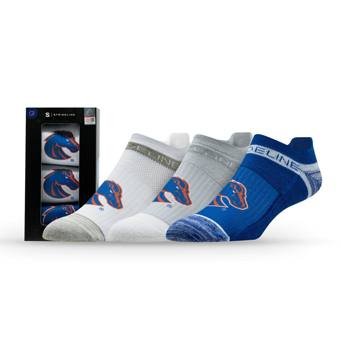 Boise State University NCAA Premium Low Socks 3-Pack