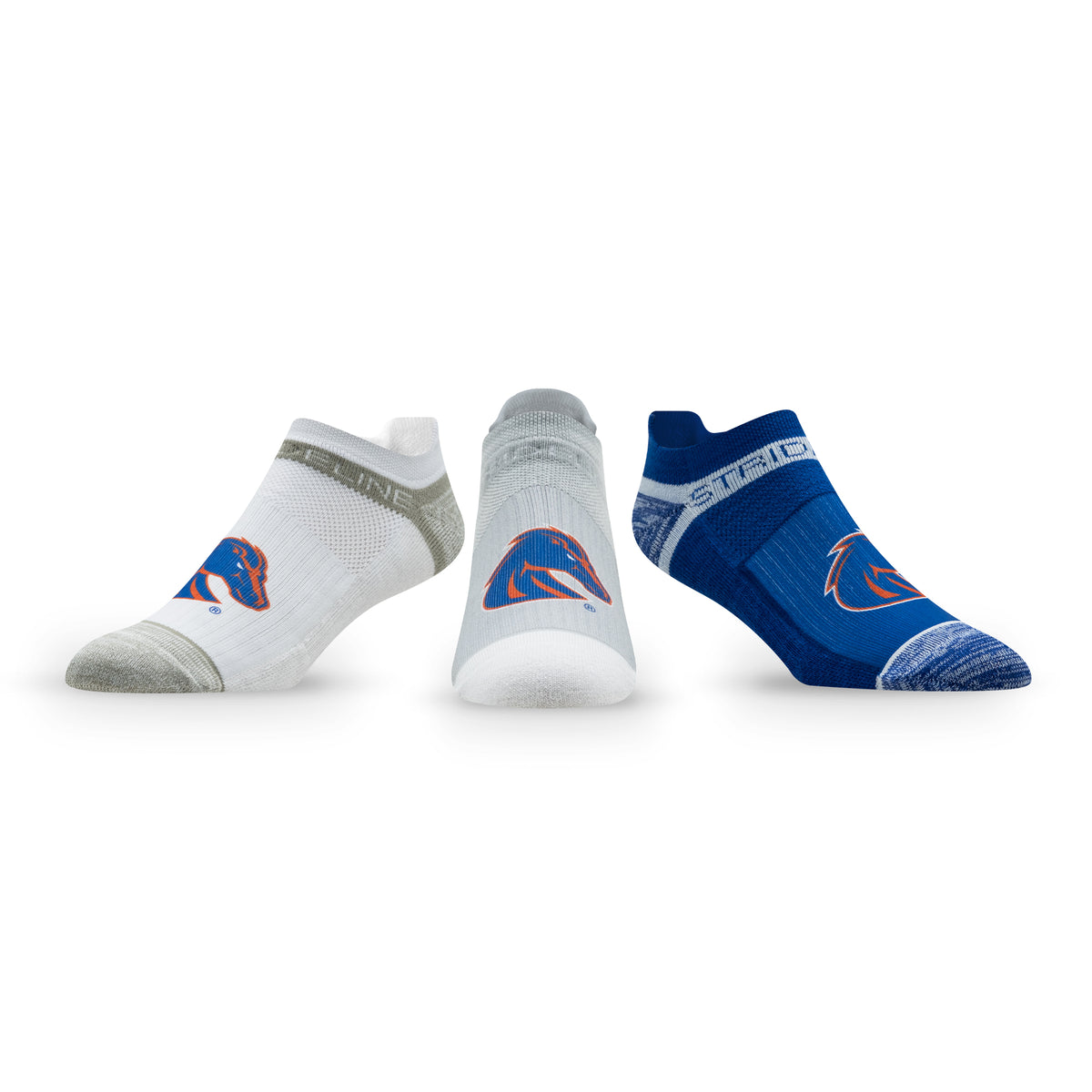 Boise State University: alternate view of the NCAA Premium Low Socks 3-Pack