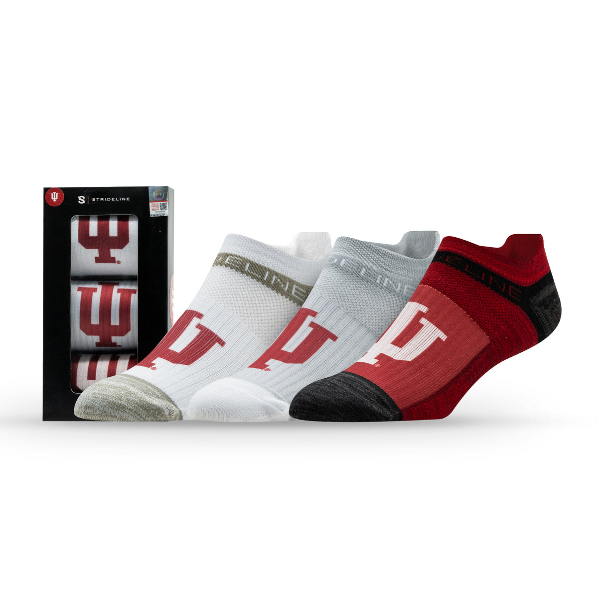 Indiana University NCAA Premium Low Socks 3-Pack