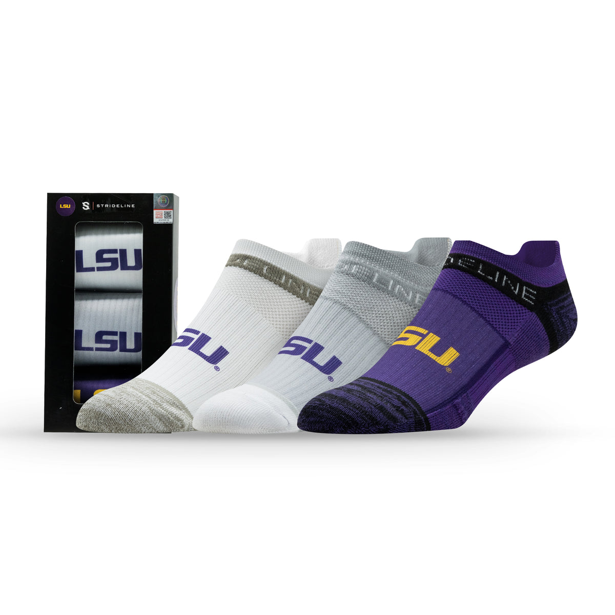 LSU NCAA Premium Low Socks 3-Pack