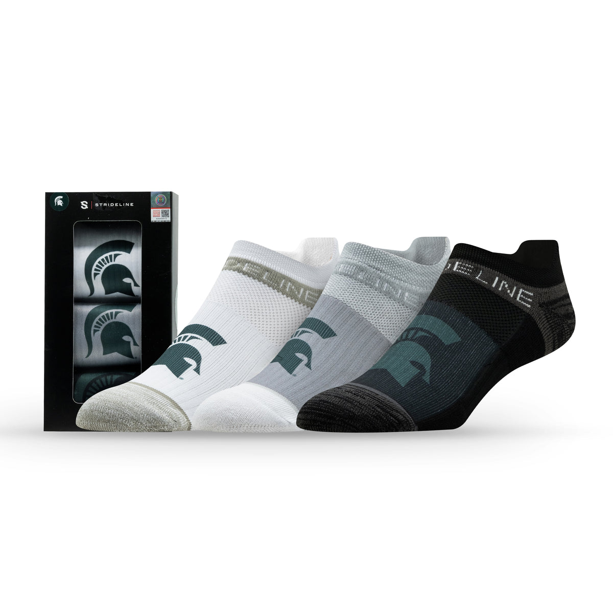 Michigan State University NCAA Premium Low Socks 3-Pack