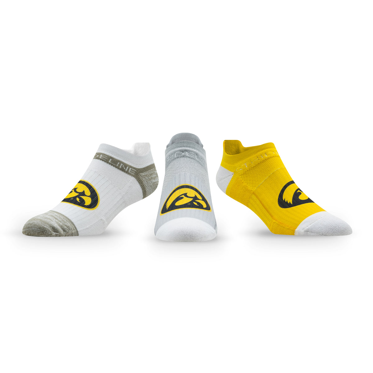 University of Iowa: alternate view of the NCAA Premium Low Socks 3-Pack