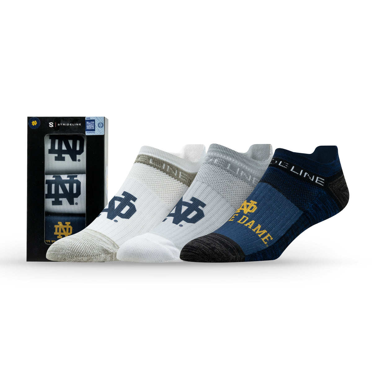 University of Notre Dame NCAA Premium Low Socks 3-Pack