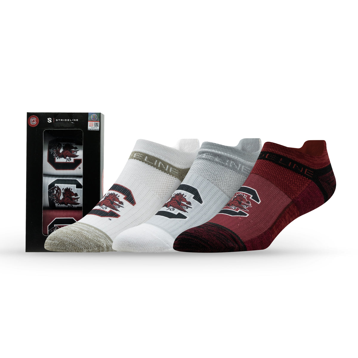 University of South Carolina NCAA Premium Low Socks 3-Pack