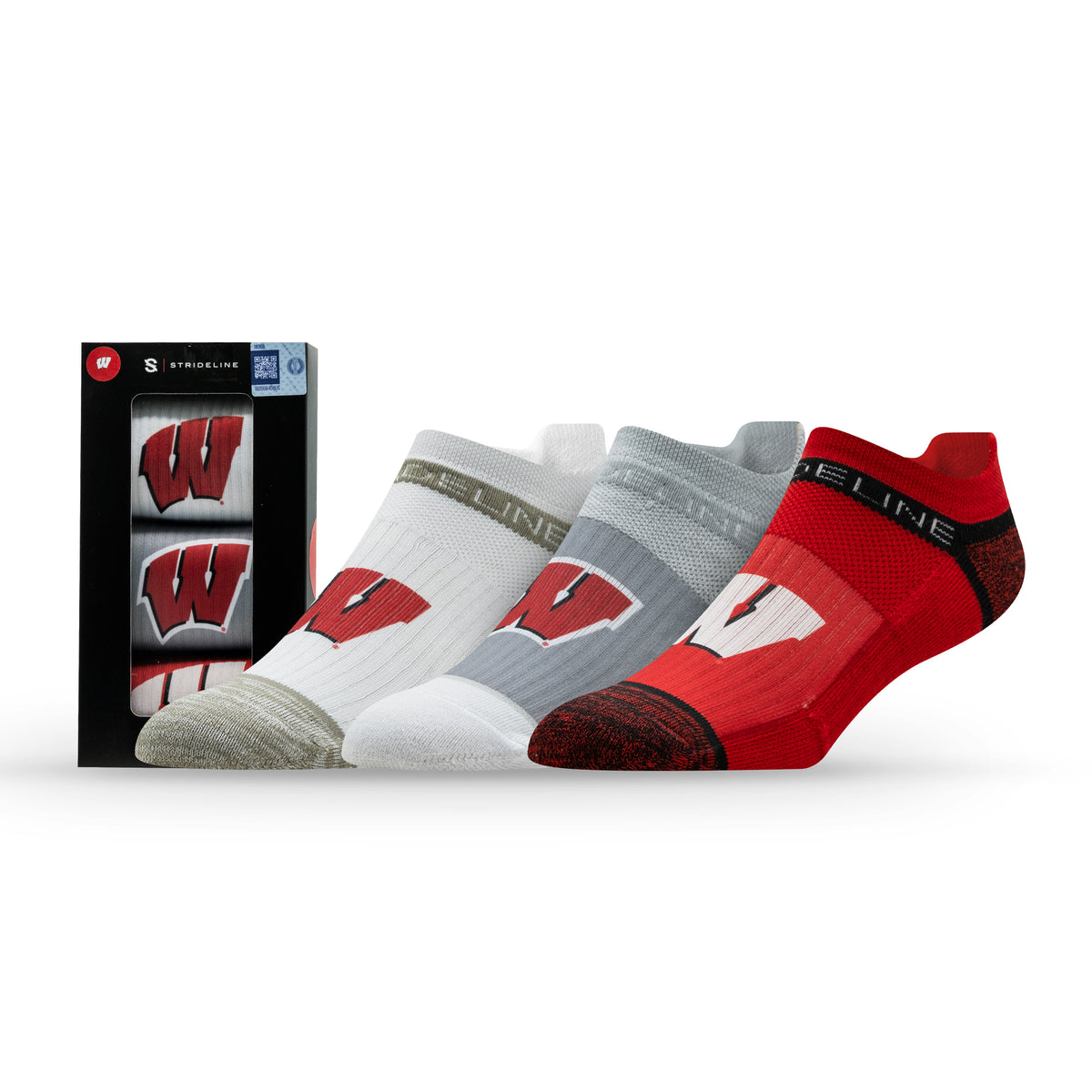 University of Wisconsin NCAA Premium Low Socks 3-Pack