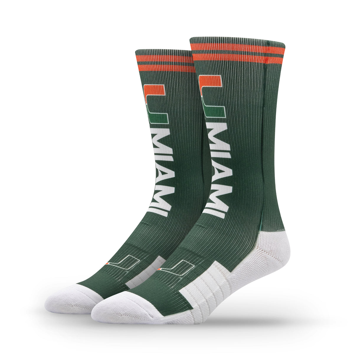 University of Miami NCAA Script Premium Sublimated Socks