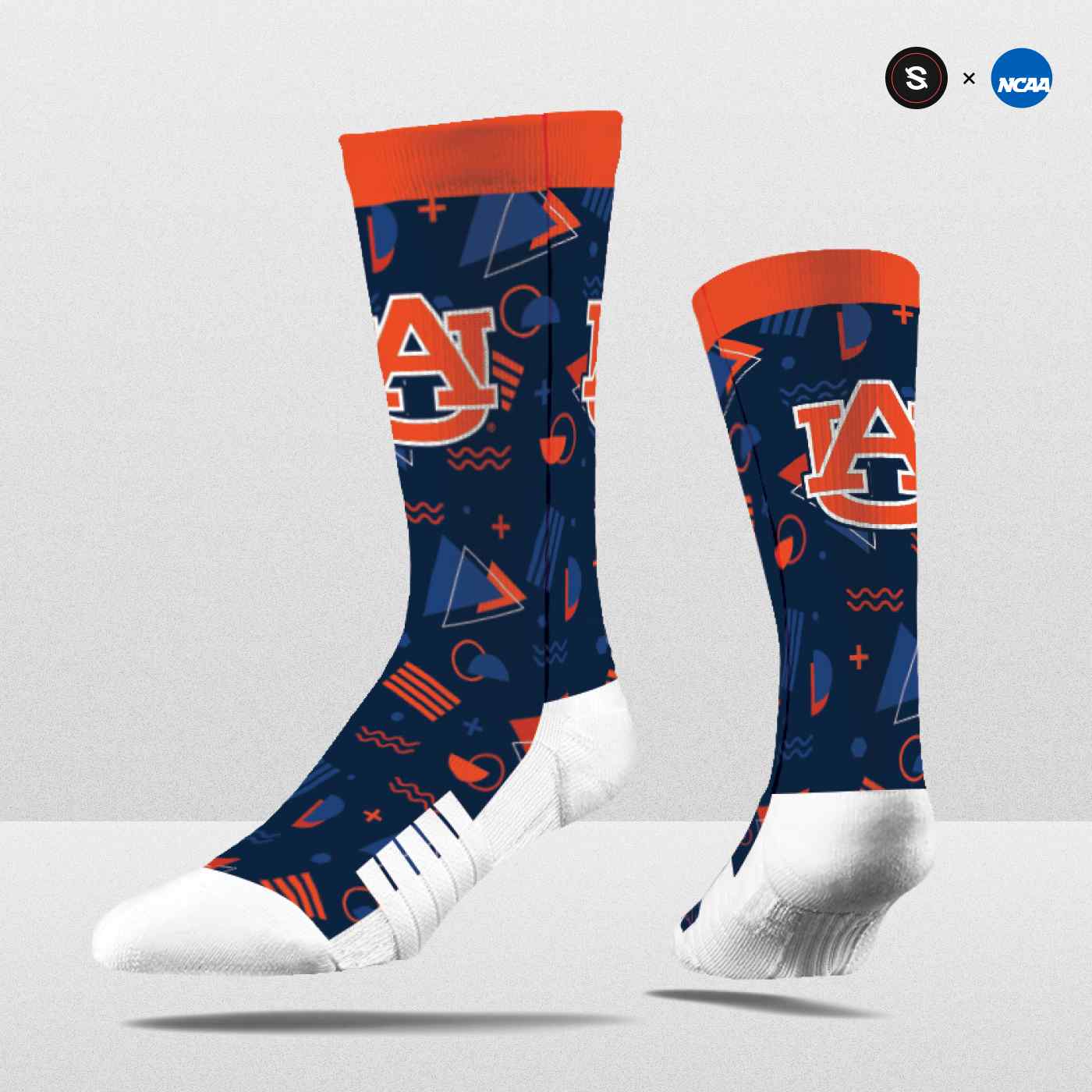 NCAA '80s Zig Zag Crew Sock