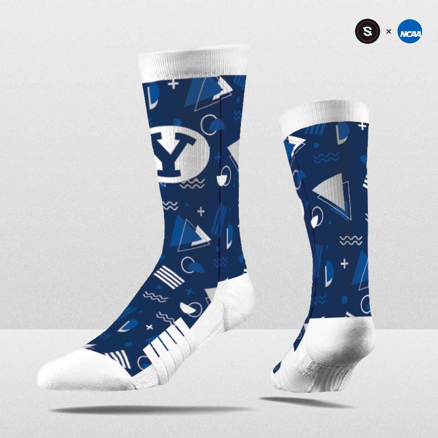 NCAA '80s Zig Zag Crew Sock