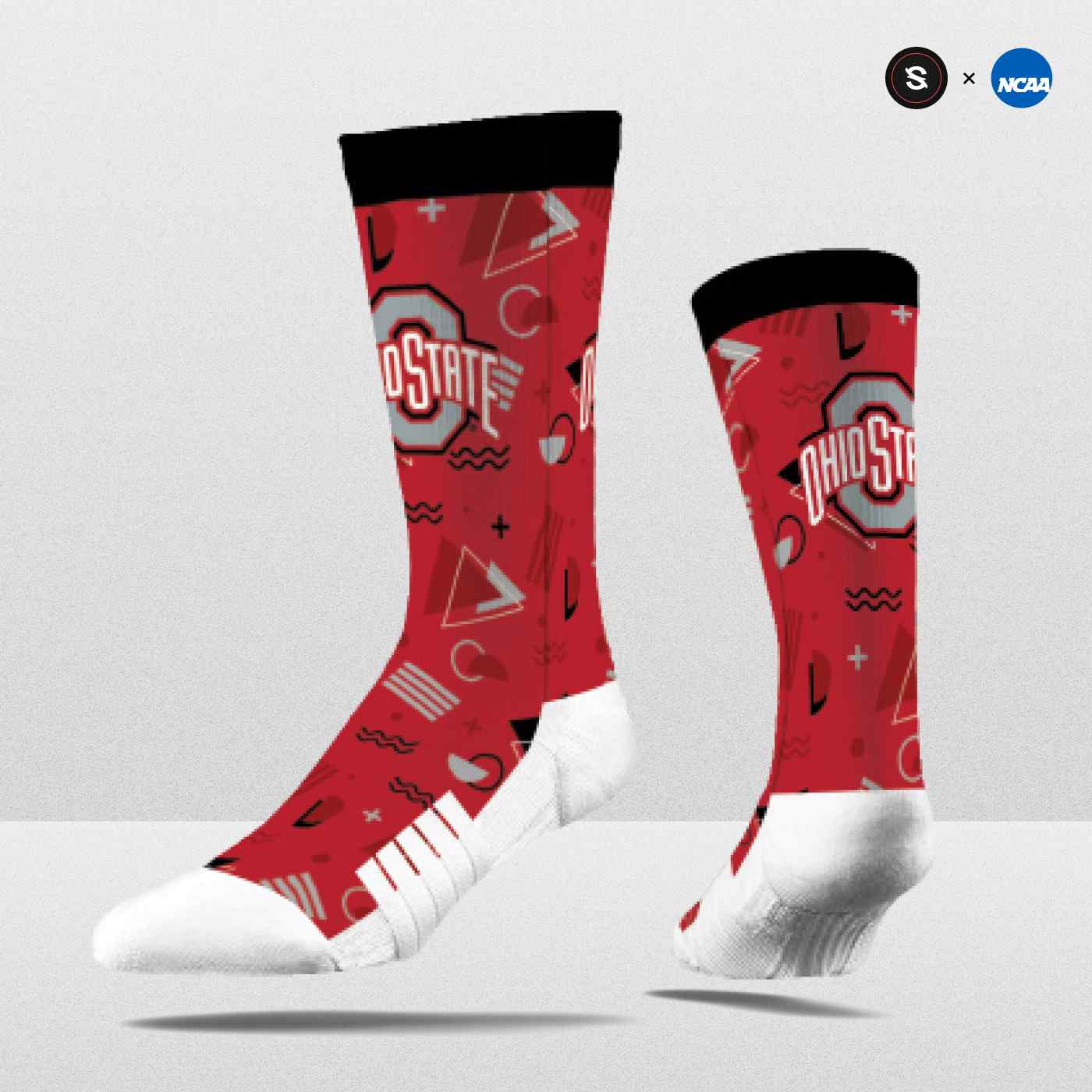 NCAA '80s Zig Zag Crew Sock