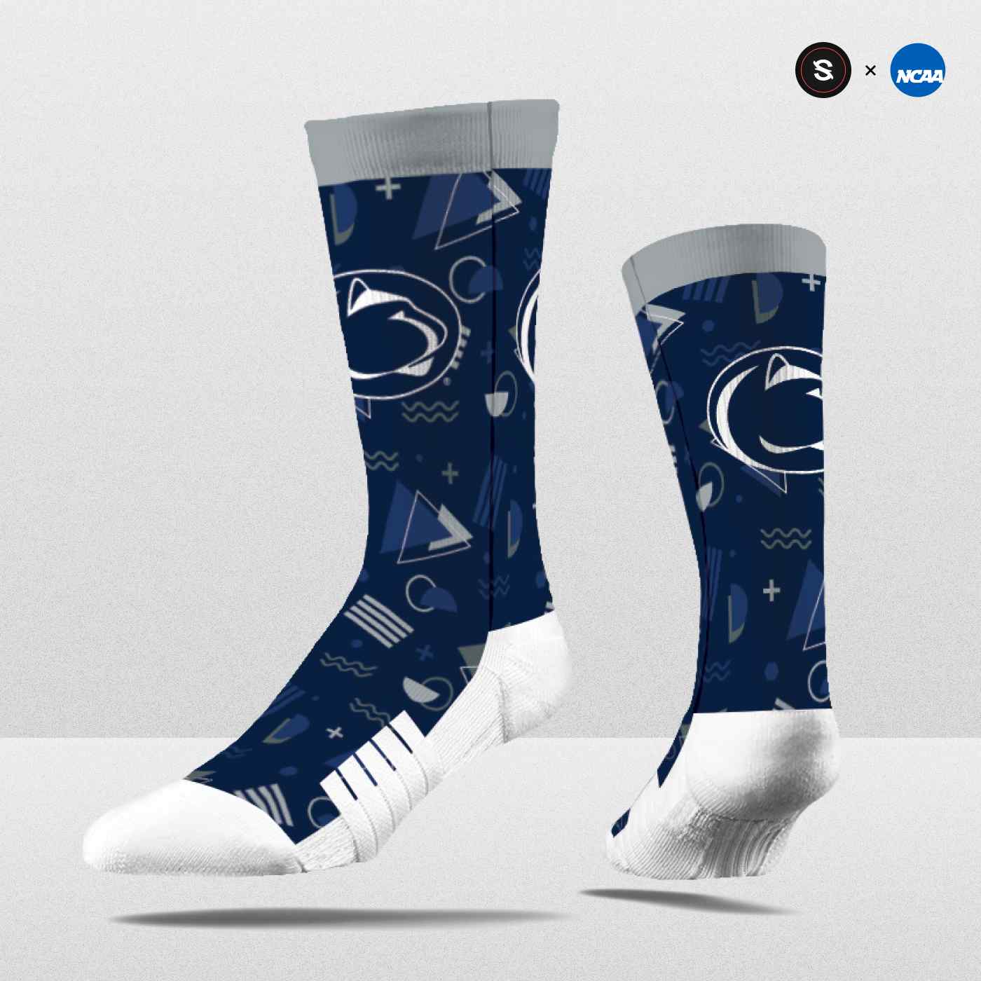 NCAA '80s Zig Zag Crew Sock