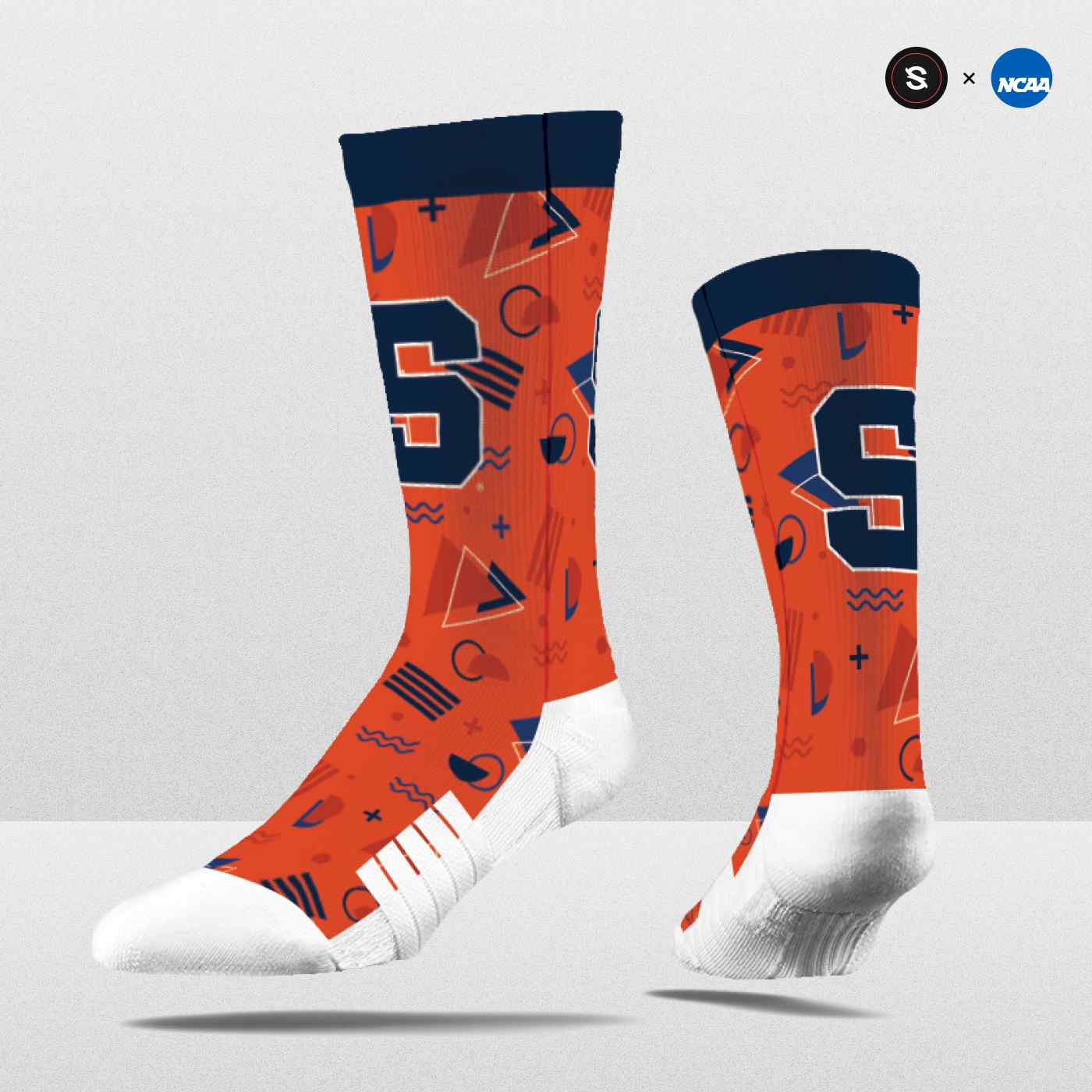 NCAA '80s Zig Zag Crew Sock