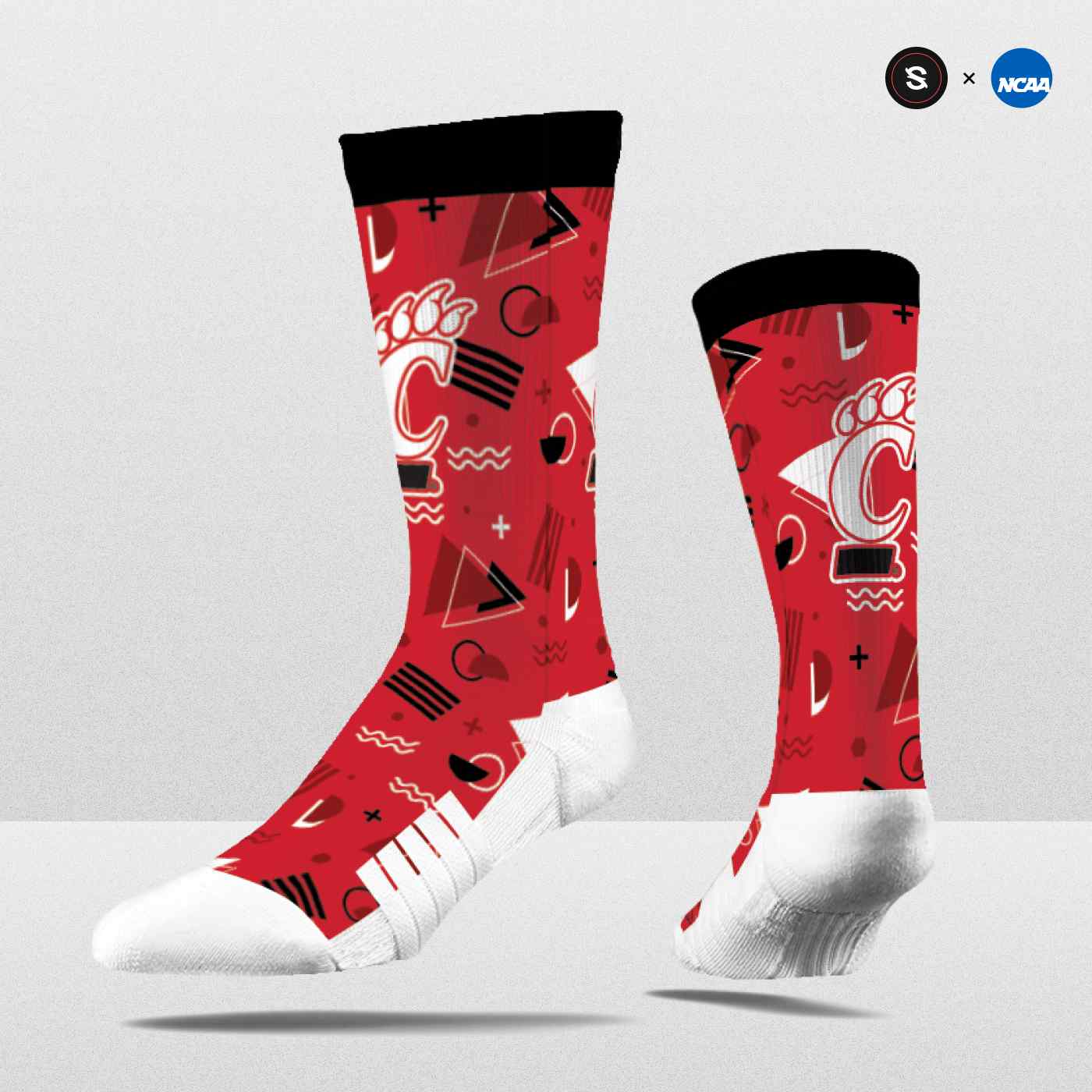 NCAA '80s Zig Zag Crew Sock