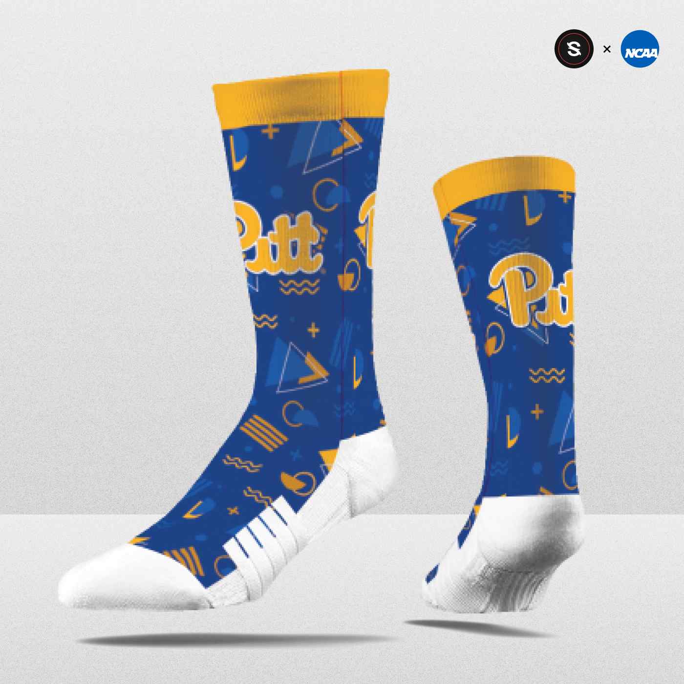 NCAA '80s Zig Zag Crew Sock