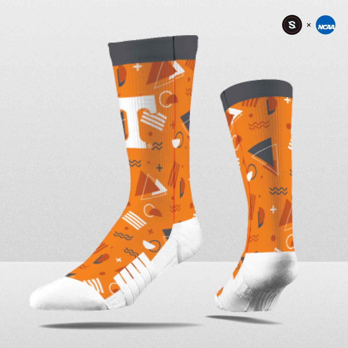 NCAA '80s Zig Zag Crew Sock