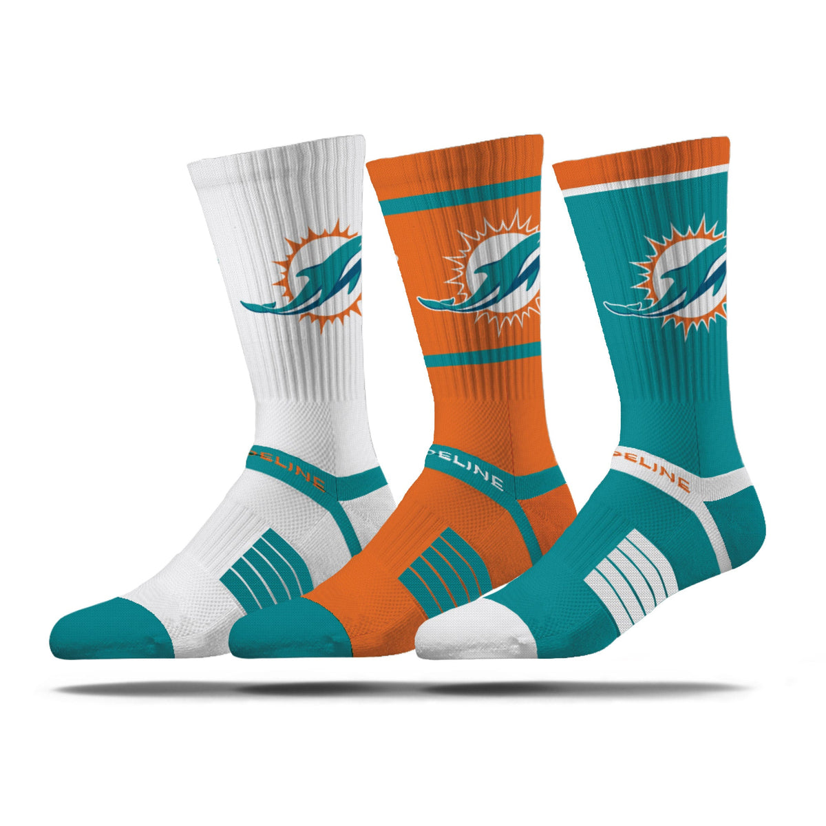 Miami Dolphins | Premium Knit Crew | NFL 3 Pack Box | N02413373ML-img1