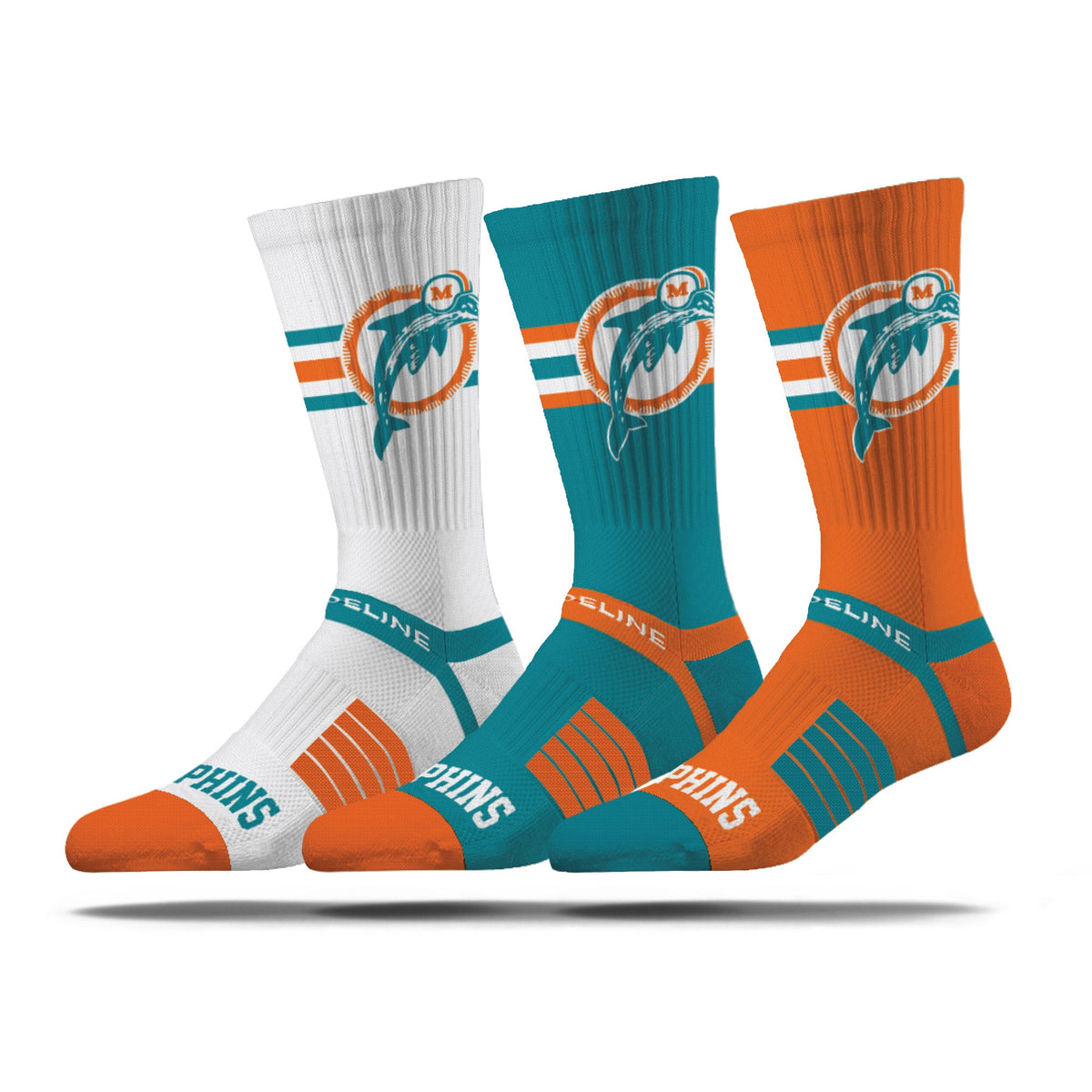 Miami Dolphins | Premium Knit Crew | NFL Retro 3 Pack | N02651096ML-img1