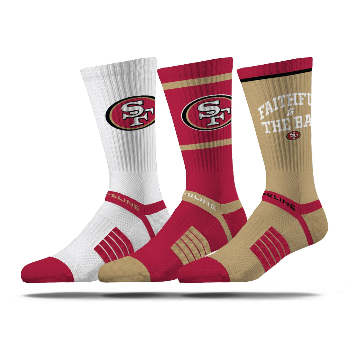 San Francisco 49ers | Premium Knit Crew | NFL 3 Pack Box | N02414887ML-img1