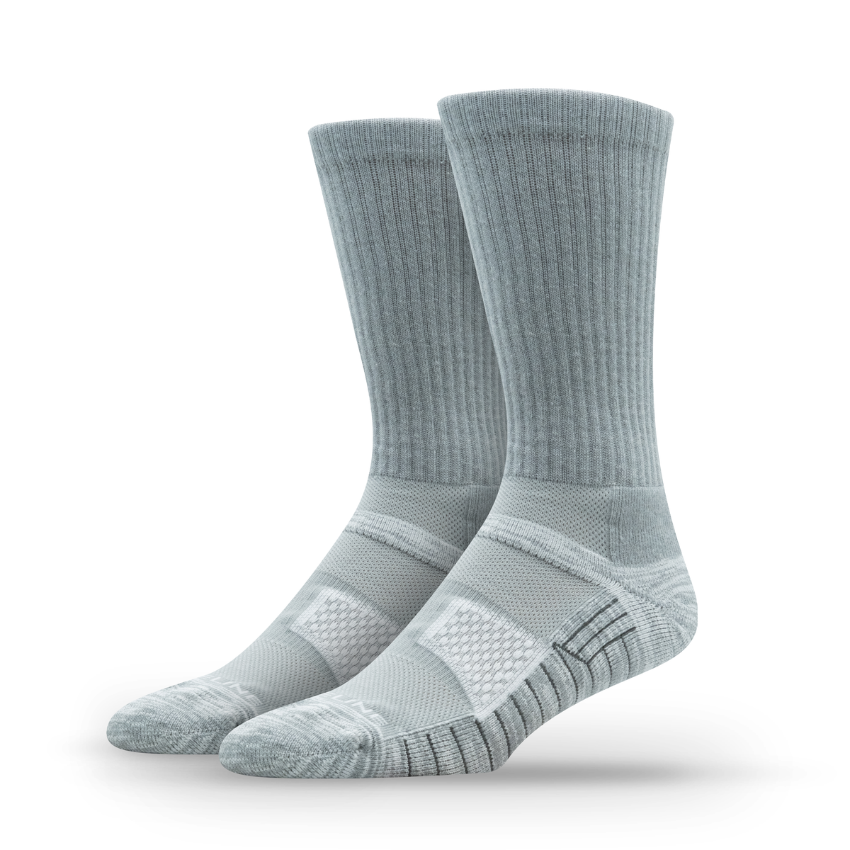 Grey: crew sock from the Bounce 2.0 Crew 4-Pack
