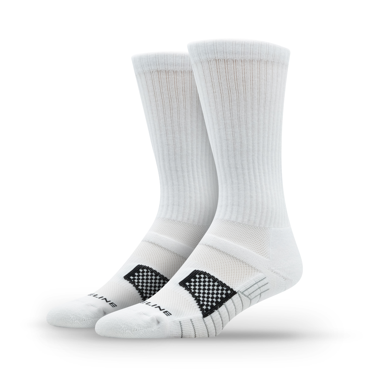 White: crew sock from the Bounce 2.0 Crew 4-Pack
