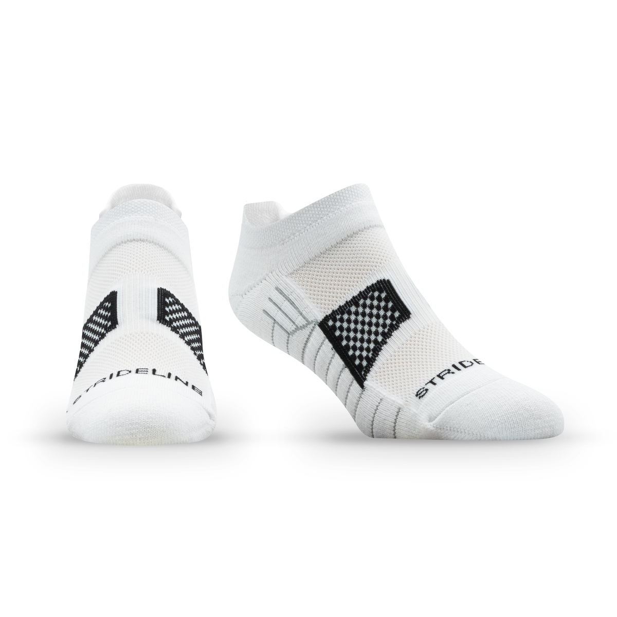 White: alternate view of a low sock from the Bounce 2.0 Low 4-Pack