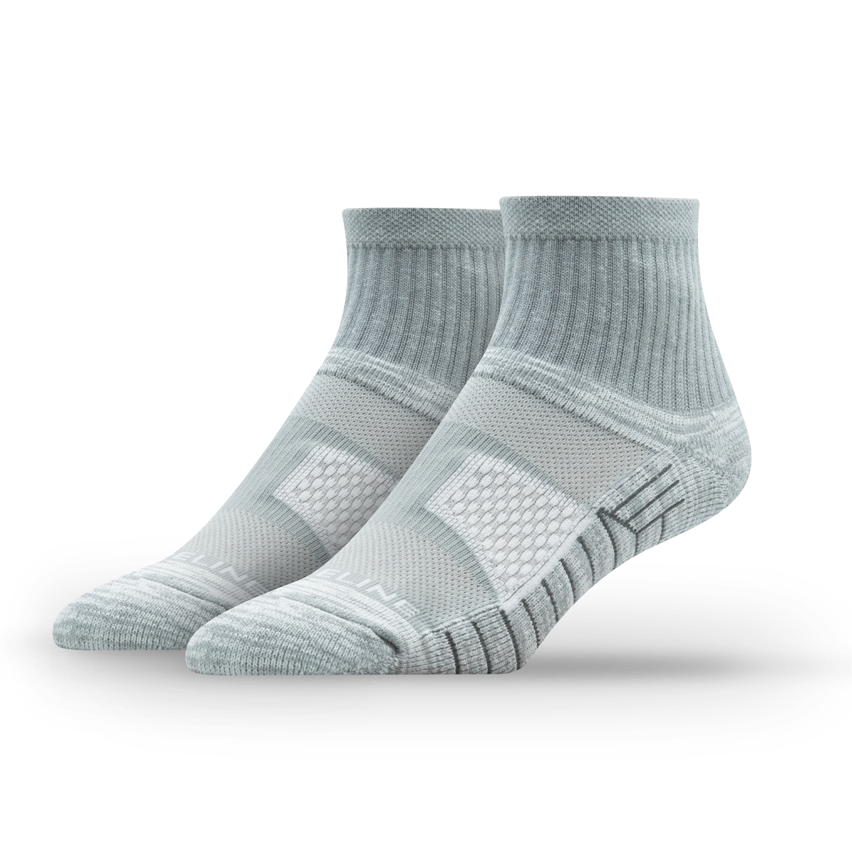 Grey: quarter sock from the Bounce 2.0 Quarter 4-Pack