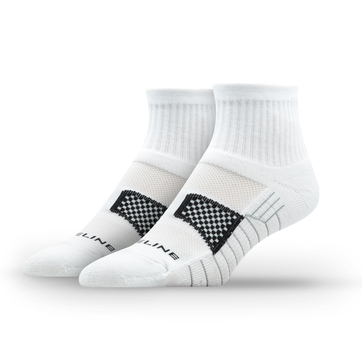 White: quarter sock from the Bounce 2.0 Quarter 4-Pack