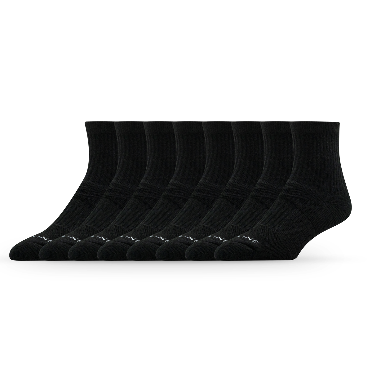 8-Pack of Half Calf Socks in Black