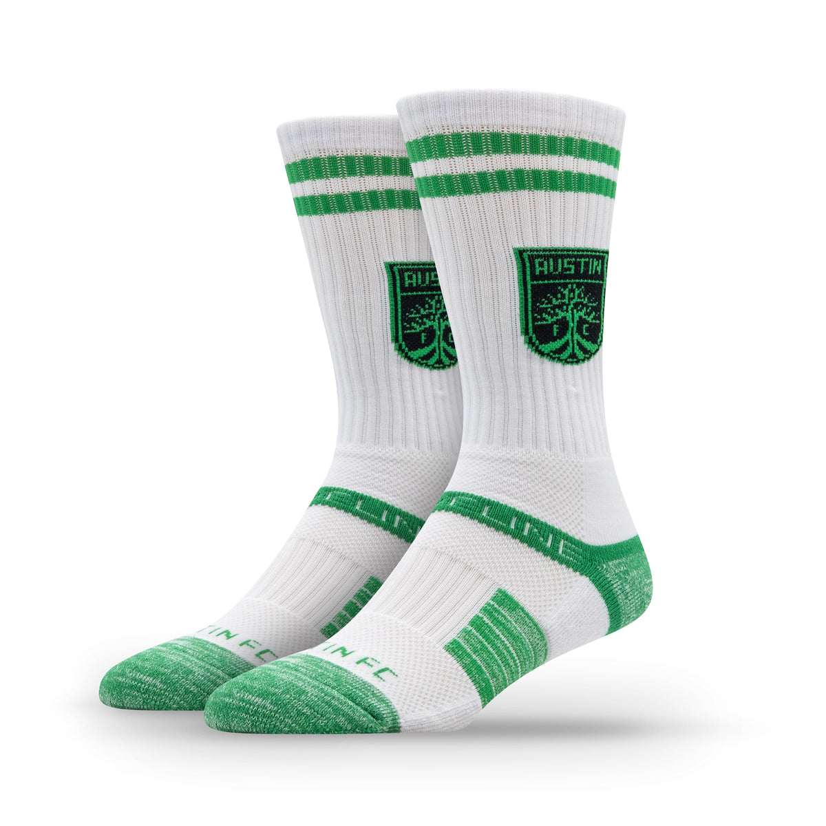 Austin FC Primary Logo White Premium Knit Crew Socks