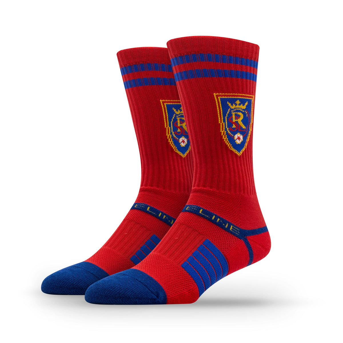 Real Salt Lake Primary Logo Team Color Premium Knit Crew Socks