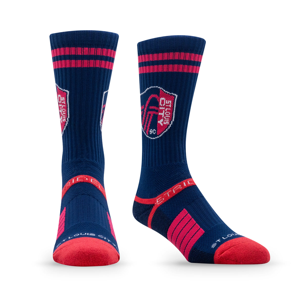 St. Louis City SC: alternate view of the Primary Logo Team Color Premium Knit Crew Socks