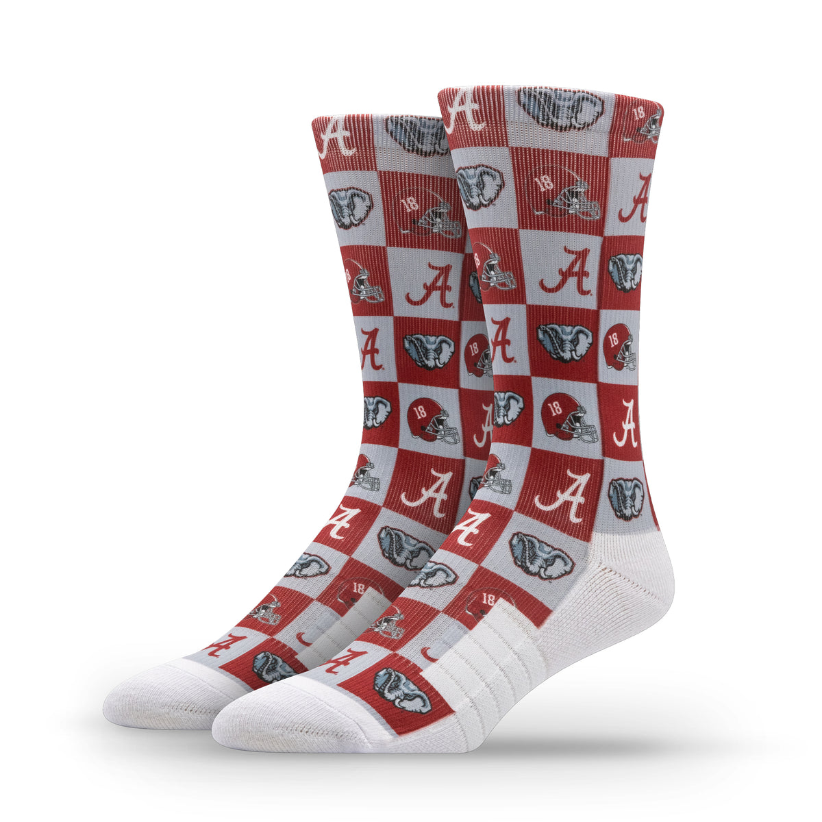 University of Alabama NCAA 70s Checkered Socks